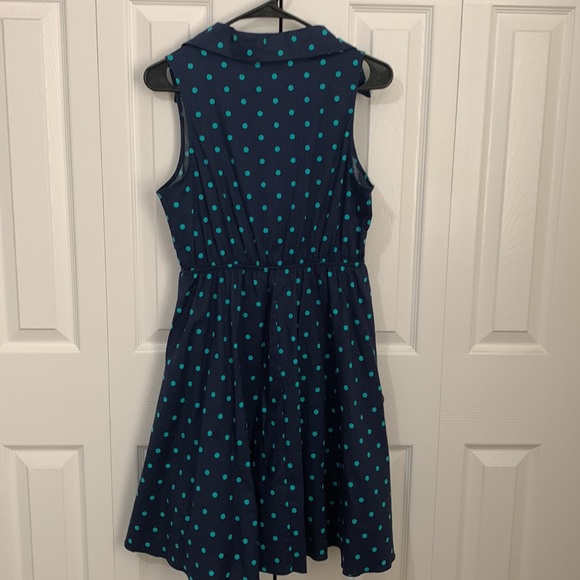 Blue polka dot dress - Picture 2 of 6